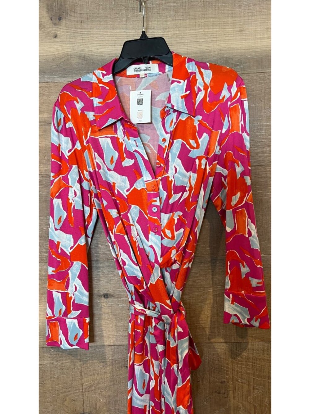 Diane von Furstenberg Sana Two pink wrap Dress size L - Picture 5 of 10